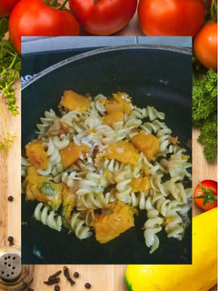 Una foto de Fideos de quinoa con calabaza🧀