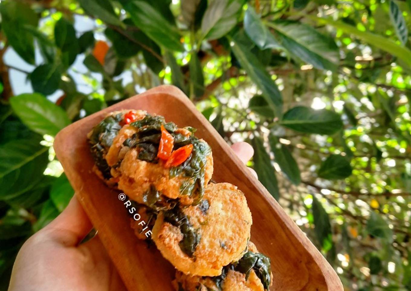Perkedel Tahu Bayam