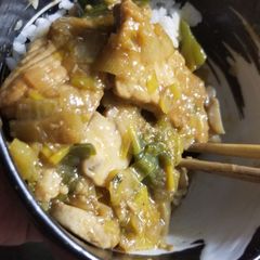 A picture of Stirfry leeks and pork.