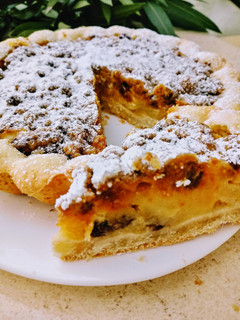 Una foto de Tarta crumble de manzanas
