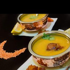 A picture of Yellow lentil soup.