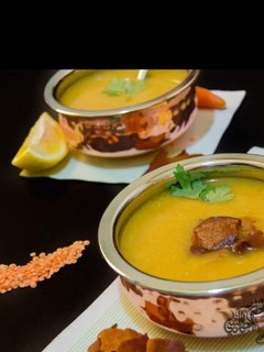 A picture of Yellow lentil soup.