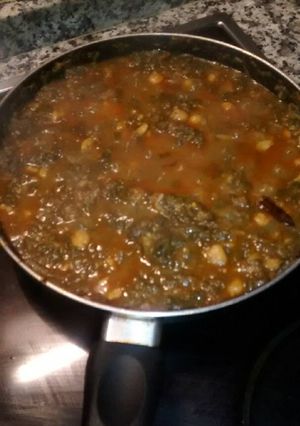Una foto de Espinacas con garbanzos