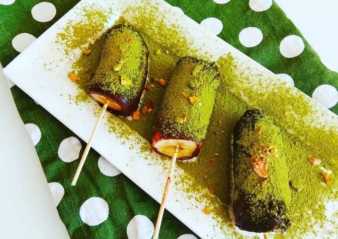 Cara Buat Frozen banana Choco matcha Rumahan