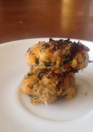 A picture of Fish veggie croquettes.