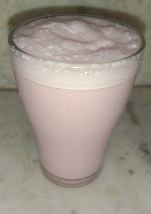 A picture of Roohafza milk.