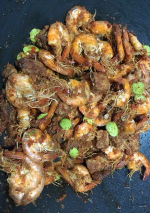 Foto resep Udang balado petai