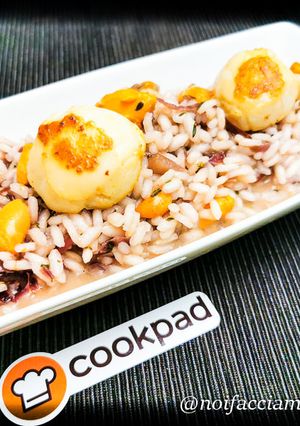 A picture of Radicchio and Scallop Risotto.