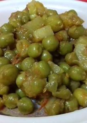 A picture of Matar Fry #Cookpadapp #IftarcontestwithHuma #5WeeksChallenge.