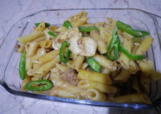 Beef cheese pasta