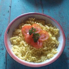 A picture of Turmeric rice.