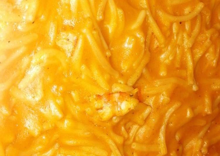 Fideuá de gambas en mambo