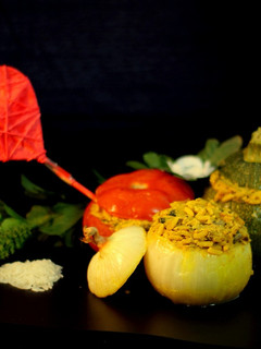 Una foto de Dolmas de Hortalizas rellenas con Risotto de Setas para San Valentín