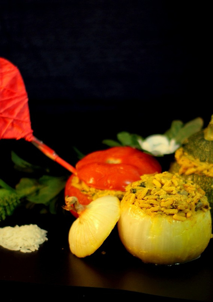 Una foto de Dolmas de Hortalizas rellenas con Risotto de Setas para San Valentín