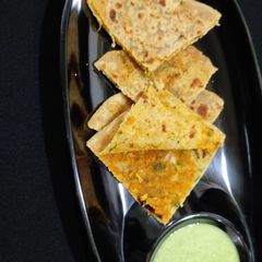 Sattu stuffed jowar paratha A picture of Sattu stuffed jowar paratha.