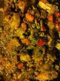 Sauté de porc aux quatre épices légumes et chou fleur