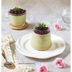 Puding Srikaya Matcha Kelapa Muda Tape Ketan Hitam-レシピのメイン写真