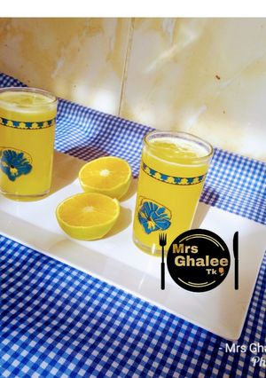 A picture of Pineapple and orange juice.