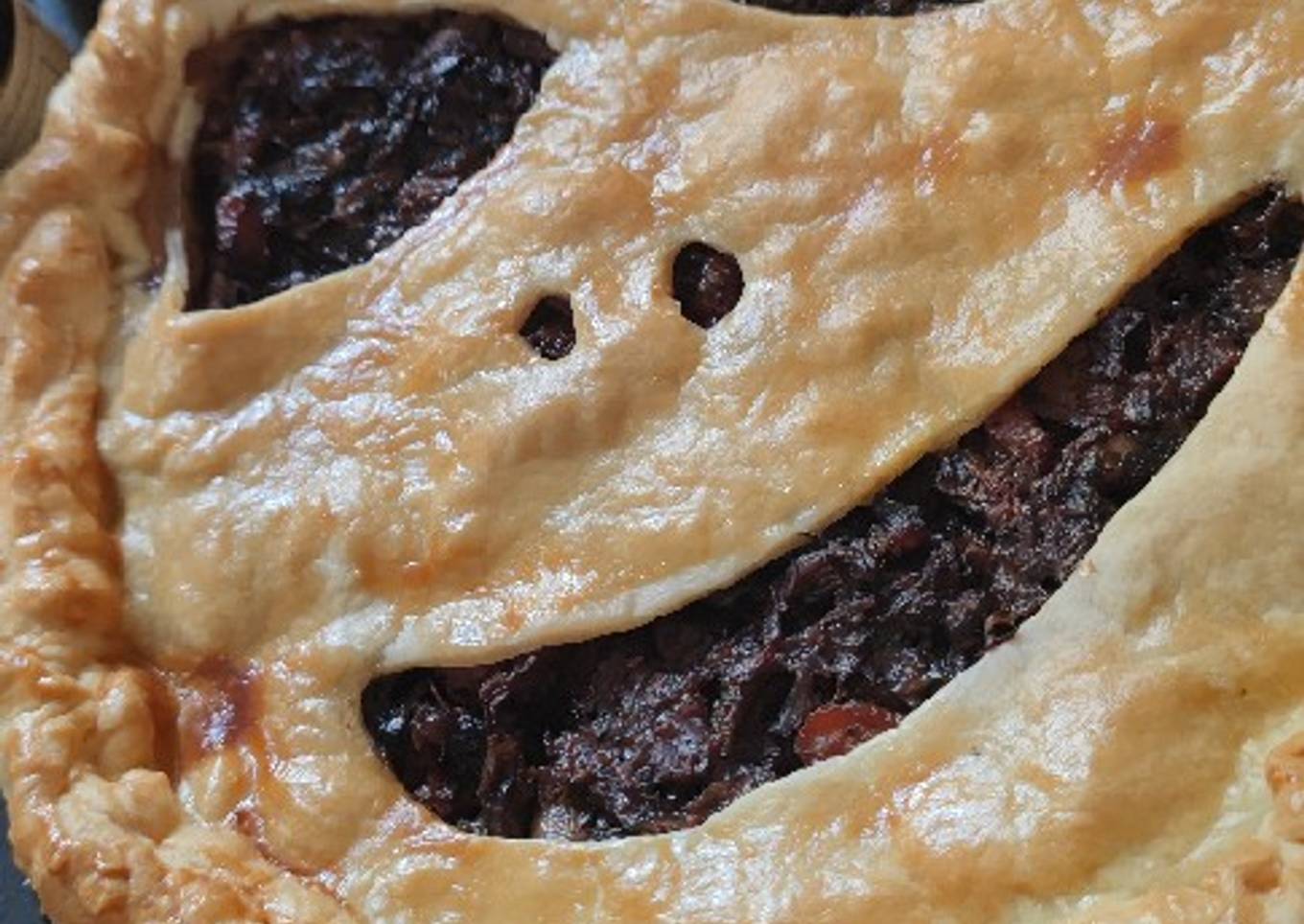 Tourte d'halloween façon boeuf bourguignon