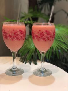 صورة لوصفة عصير 🍓🥭 بالحليب
