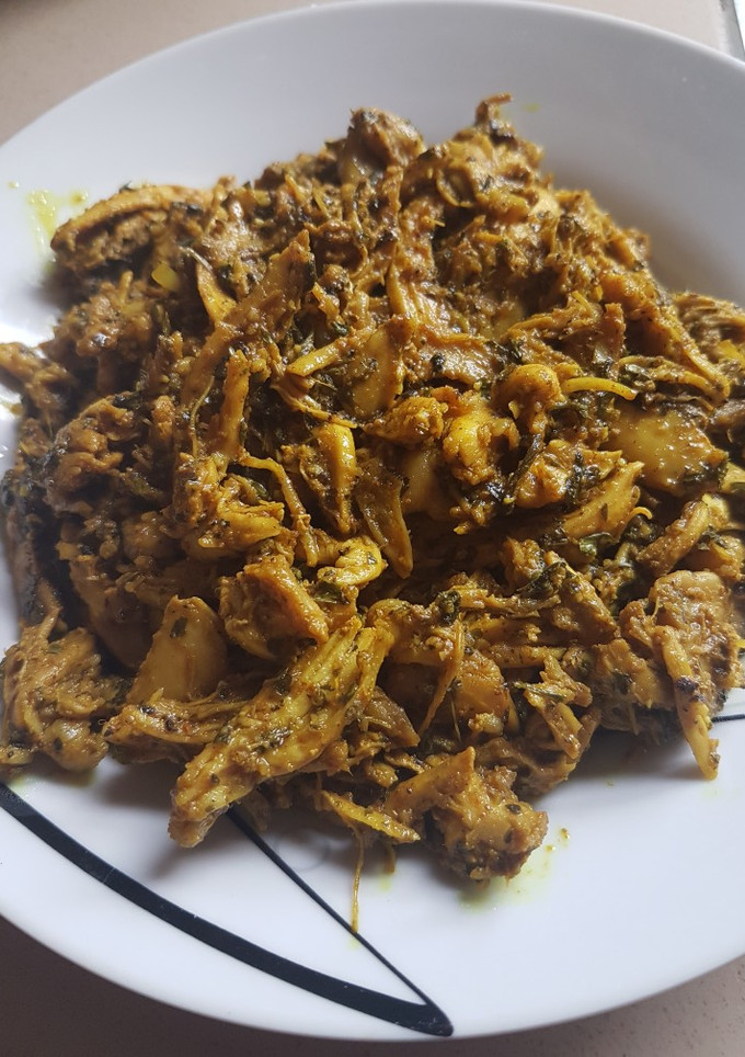 Una foto de Ripiadito de pollo con sazones en polvo