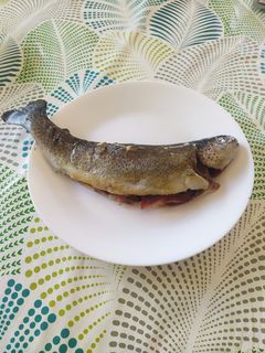 Una foto de Trucha rellena de jamón