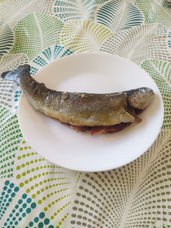 Una foto de Trucha rellena de jamón