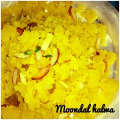 A picture of Moongdal halwa.