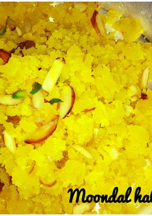 A picture of Moongdal halwa.