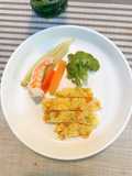 Sun Egg with Chopped Shrimp and Mixed Vegetables (BLW Baby-Friendly)