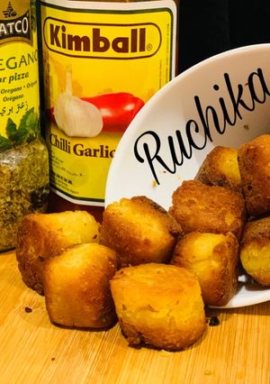 A picture of Chilli Garlic Potao Bites.