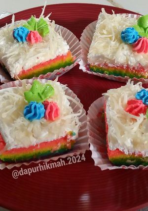Foto resep Bolu Rainbow kukus 1 telur