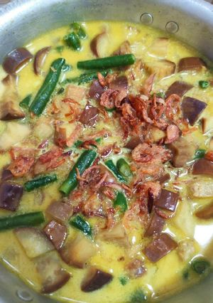 Foto resep Sayur Terong Kacang Panjang Bumbu Kuning
