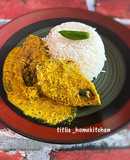 Shorshe Ilish aka Steamed Hilsa in mustard sauce