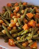 Judías con garbanzos