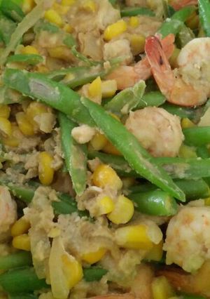 Foto resep Udang sayur saus telur asin