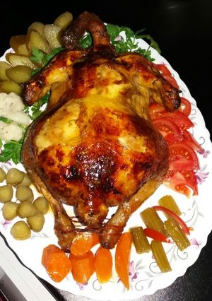 عکسی از دستور مرغ شکم پر 😋