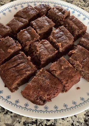 Una foto de Brownies de chocolate y topochos