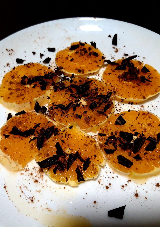 Una foto de Naranja con canela y chocolate