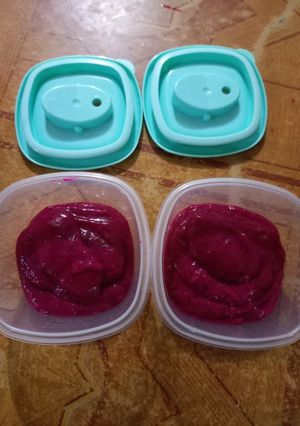 Foto resep Snack Pure Dragon Fruit Alpukat with biscuits MpASI6+