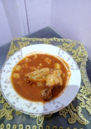 صورة لوصفة بطاطس مطبوخه بالفراخ