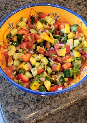 A picture of Mediterranean fruit salad 🍓.