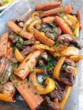 Légumes au soja, vinaigre balsamique et à l'ail