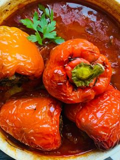 Gefüllte Paprikaschoten mit Hack Rezepthauptbild