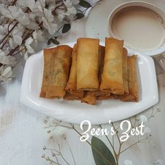 A picture of Mutton Mince and Vegetable Spring Rolls.