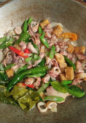 Foto resep Tumis cumi asin tempe