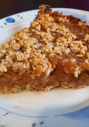 "Diétás" zabos almás pite egyszerűen recept fotója