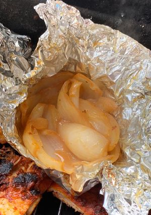 Una foto de Cebolla empapeladas para tacos