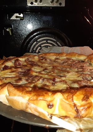 Une photo de Tarte aux fonds d'artichauts et magret fumé