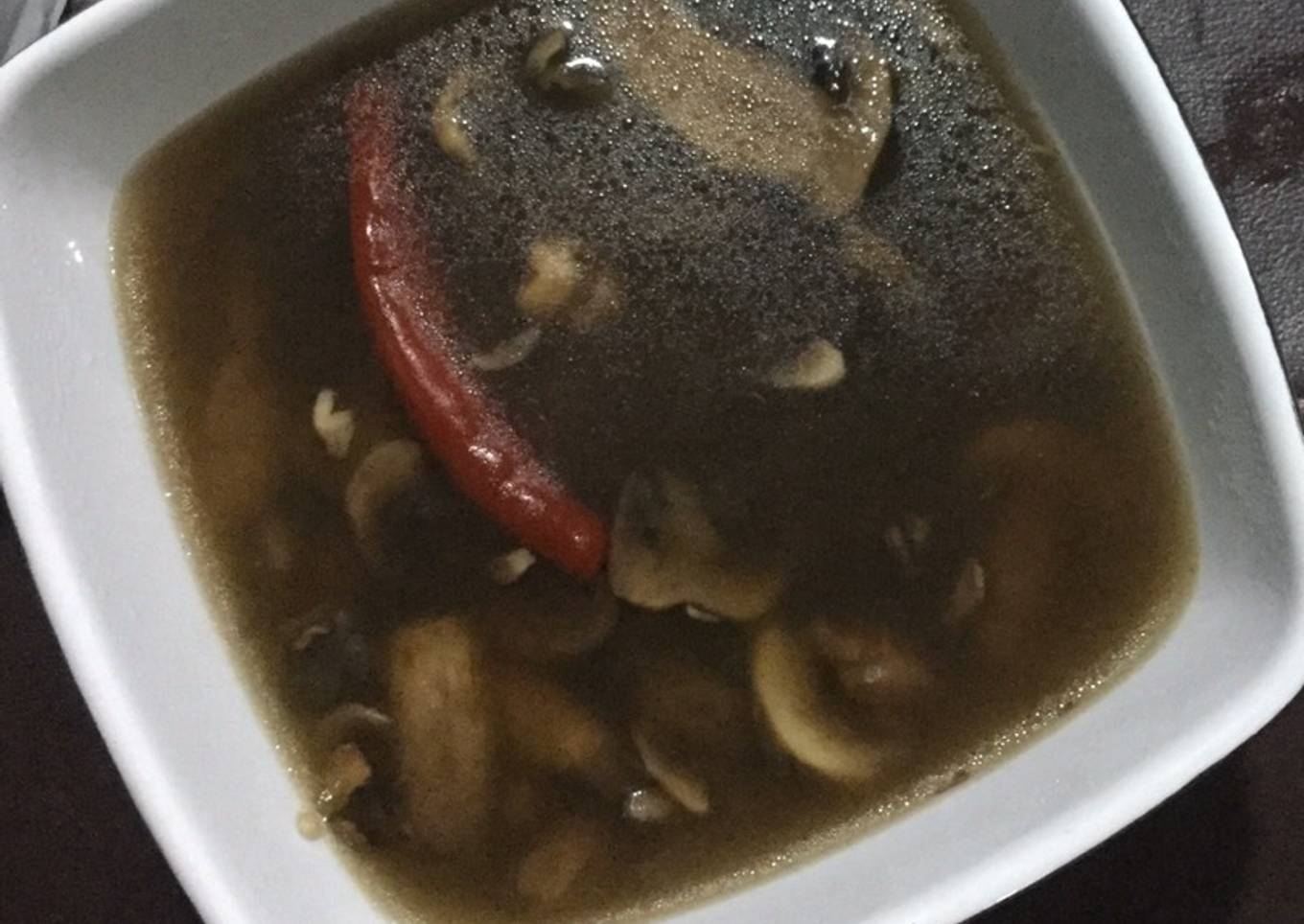 Sopa de champiñones